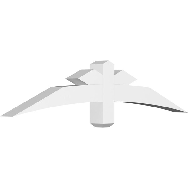 Ekena Millwork Alberta Architectural Grade PVC Gable Bracket, 60"W x 12 1/2"H x 4"D x 4"F, 5/12 Pitch GBP060X13X0404ALB00 - main